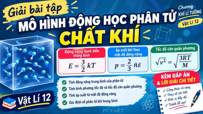 Giải bài tập mô hình động học phân tử chất khí - Vật Lí 12